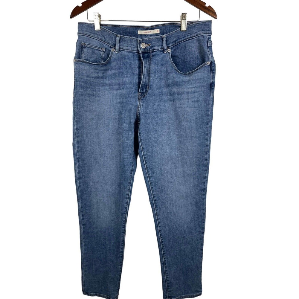 Levi's Women's Size 31 Classic Crop Blue Jeans Skinny Stretch Denim Medium Blue